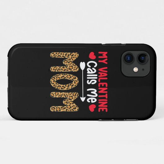 Coques Case-Mate iPhone Ma Saint Valentin M'Appelle Maman Leopard Buffalo  (Dos (Horizontal))