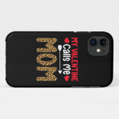 Coques Case-Mate iPhone Ma Saint-Valentin m'appelle maman léopard plaid bu (Dos (Horizontal))