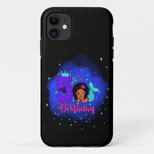 Coques Case-Mate iPhone Ma Sirène d'anniversaire 5 ans (Dos)
