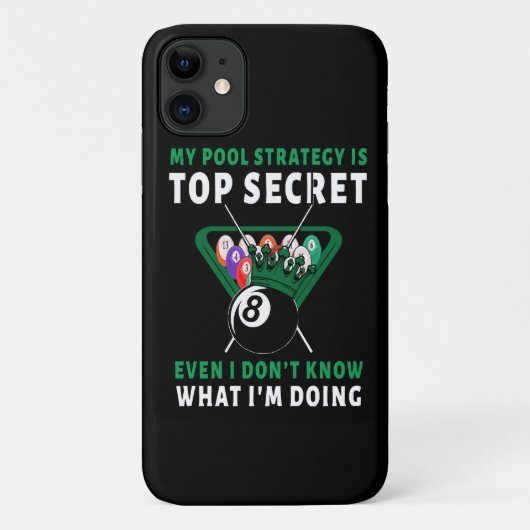 Coques Case-Mate iPhone Ma stratégie de billard est même (Dos)