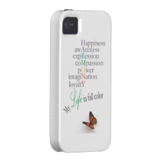 Étui iPhone 4 Ma vie dans polychrome