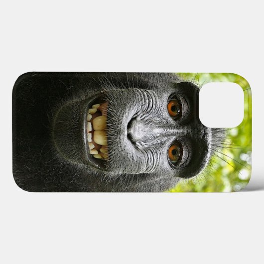 Coques Case-Mate iPhone Macaque souriant (Verso (horizontal))