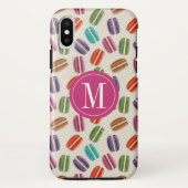Coques Case-Mate iPhone Macaron Cookies Cute Custom Monogramme Initial (Dos)
