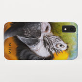 Coques Case-Mate iPhone Macaw Gros plan sur les cas de téléphone monogramm (Dos (Horizontal))
