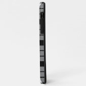 Coques Case-Mate iPhone MacFarlane tartan noir blanc plaid (Dos/Gauche)