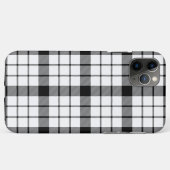 Coques Case-Mate iPhone MacFarlane tartan noir blanc plaid (Dos (Horizontal))