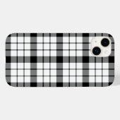 Coques Case-Mate iPhone MacFarlane tartan noir blanc plaid (Verso (horizontal))