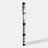Coques Case-Mate iPhone MacFarlane tartan noir blanc plaid (Verso / Gauche)