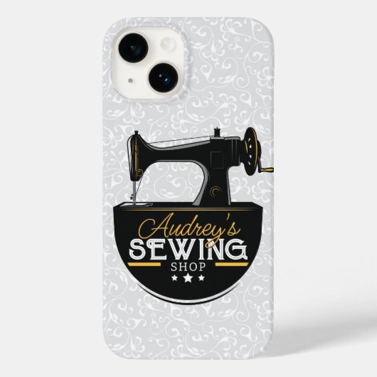 Coques Case-Mate iPhone Machine à coudre antique AJOUTER LE NOM Seamstress (Verso)