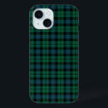 Coque Pour iPhone 15 MacKay Clan Vert, bleu et noir Tartan<br><div class="desc">Boîtier téléphonique avec un motif écossais vintage vert,  bleu et noir à plaid,  à partir de 1816. Tartan familial traditionnel pour Clan MacKay,  Baines et Nielson.</div>