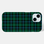Coques Case-Mate iPhone MacKay Clan Vert, bleu et noir Tartan (Verso (horizontal))