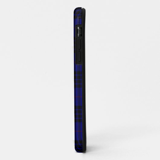 Coques Case-Mate iPhone MacKay tartan bleu noir plaid (Dos/Gauche)