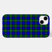 Coques Case-Mate iPhone MacKenzie tartan bleu vert plaid (Verso (horizontal))