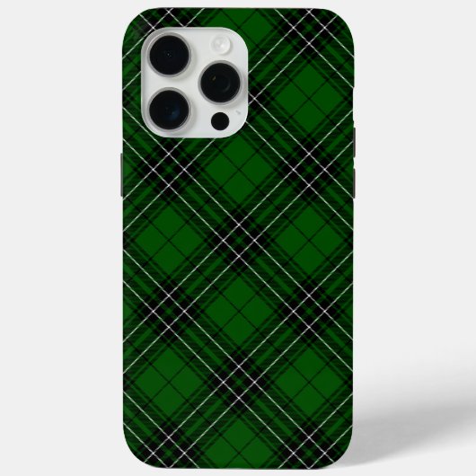 Coques Case-Mate iPhone MacLean Tartan vert et noir plaid (Verso)
