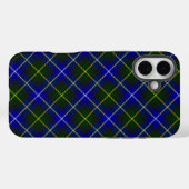 Coques Case-Mate iPhone Macneil de Barra tartan bleu vert plaid (Verso (horizontal))