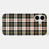 Coques Case-Mate iPhone MacPherson Clan Robe noir et blanc Tartan (Verso (horizontal))