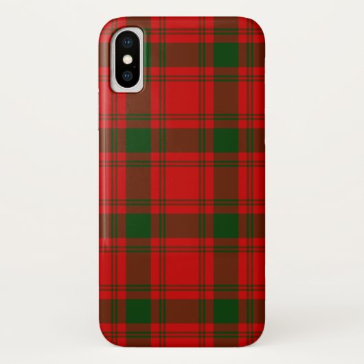 Coques Case-Mate iPhone MacQuarrie tartan rouge vert carreau (Dos)