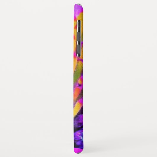 Coques Case-Mate iPhone Macro Abstrait à chaud rose et jaune (Dos/Gauche)