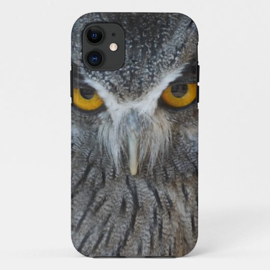 Coques Case-Mate iPhone Macro hibou de Scops noir et blanc (Dos)