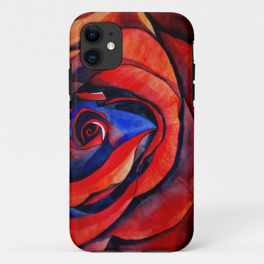 Coques Case-Mate iPhone Macro rouge rose abstraite peinture d'art (Dos)