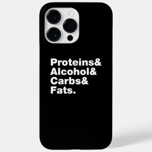 Coque Pour Pour iPhone 14 Pro Max Macronutriments. Protéines & Alcool & Carbes & Gra