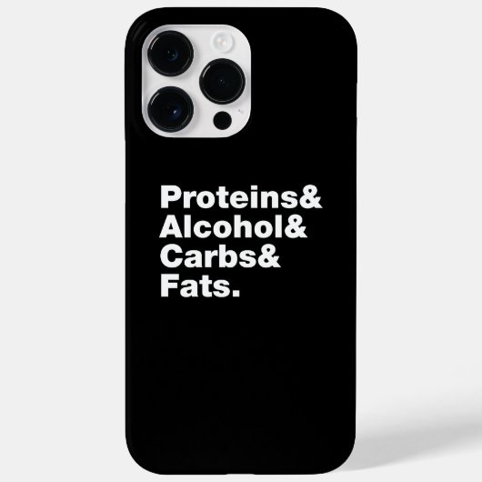 Coques Case-Mate iPhone Macronutriments. Protéines & Alcool & Carbes & Gra (Verso)