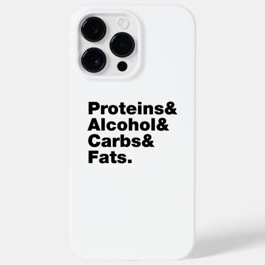 Coques Case-Mate iPhone Macronutriments. Protéines & Alcool & Carbes & Gra (Verso)