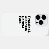 Coques Case-Mate iPhone Macronutriments. Protéines & Alcool & Carbes & Gra (Verso (horizontal))