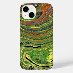 Coque Pour iPhone 14 Mad Love 3 Écran Abstrait à rayures vertes