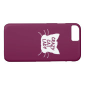 Coques Case-Mate iPhone Madame folle de chat (Dos (Horizontal))