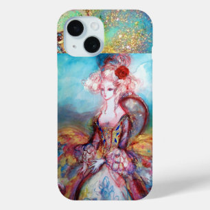 Coque Pour iPhone 15 MADAME POMPADOUR, Élégante mode beauté