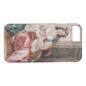Coques Case-Mate iPhone Madame Seated dans un tabouret Turki de port (Dos (Horizontal))