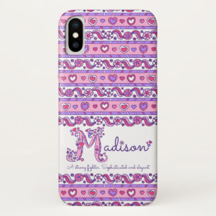 Coques Pour iPhone Madison nom signifiant coeur doodles iphone
