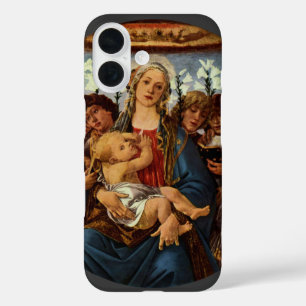 Coques iPhone 16 Madone et Enfant avec huit anges par Botticelli