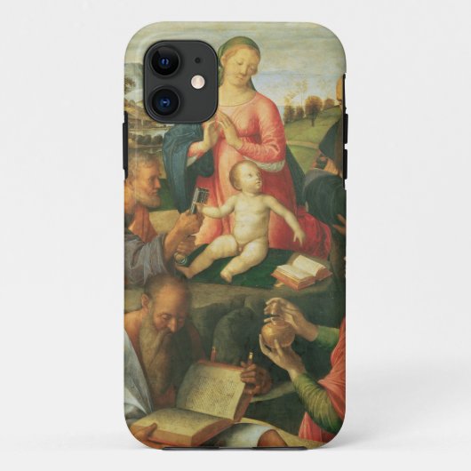 Coques Case-Mate iPhone Madonna et enfant avec des solides solubles. (Dos)