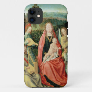 Coque iPhone 11 Madonna et enfant entourés par des anges