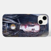 Coques Case-Mate iPhone MAGDALEN ET POMEGRANATE Noir Blanc Rouge (Verso (horizontal))