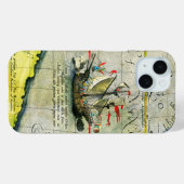 Coques Case-Mate iPhone Magellans navire Victoria, Antique Carte Océan Pac (Verso (horizontal))