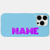 Coques Case-Mate iPhone Magenta 3D Indigo Nom moderne | Ciel bleu drôle (Verso (horizontal))