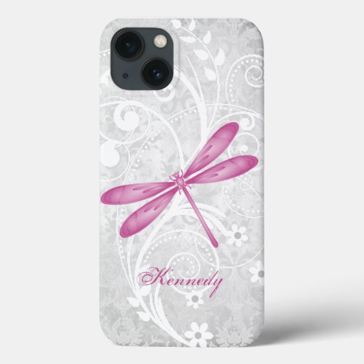 Coques Case-Mate iPhone Magenta Dragonfly personnalisée (Verso)