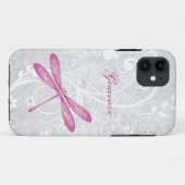 Coques Case-Mate iPhone Magenta Dragonfly personnalisée (Dos (Horizontal))
