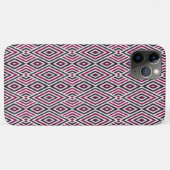 Coques Case-Mate iPhone Magenta et Motif bleu (Dos (Horizontal))