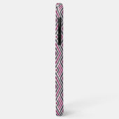 Coques Case-Mate iPhone Magenta et Motif bleu (Dos/Gauche)