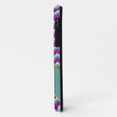 Coques Case-Mate iPhone Magenta Foil et Turquoise ZigZag Motif (Dos/Gauche)