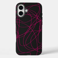 Magenta Line Art sur le noir