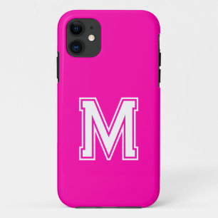 Case-Mate iPhone Case Magenta Madness Couleur solide Monogramme minima