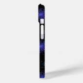 Coques Case-Mate iPhone Magic Bleu violet Floral Noir Art Abstrait (Verso / Gauche)