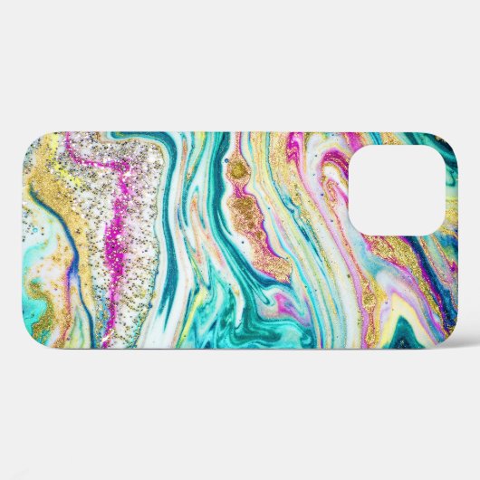 Coques Case-Mate iPhone Magic Marbling : Metallic Paint Design. (Verso (horizontal))