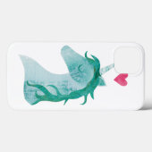 Coques Case-Mate iPhone Magie bleue de licorne avec le coeur (Verso (horizontal))