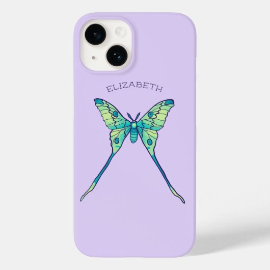 Coques Case-Mate iPhone Magie Moon Moth - Papillon pourpre Art (Verso)